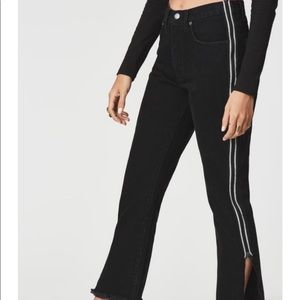 Carmar reflective black zip up jeans